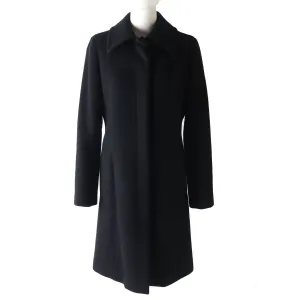 Burberry Blue Label Angora Wool Long Coat Black 38