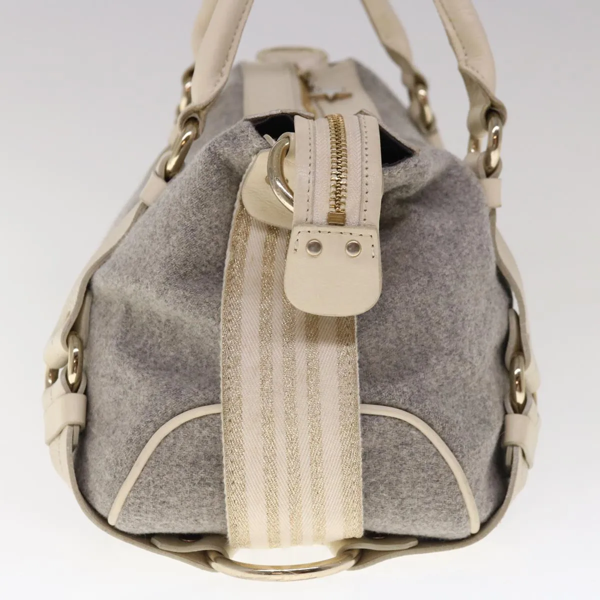 BURBERRY Blue Label Shoulder Bag Wool Gray  ac2666