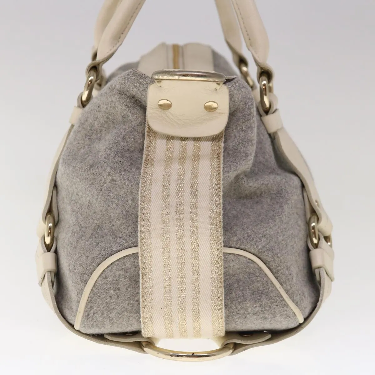 BURBERRY Blue Label Shoulder Bag Wool Gray  ac2666