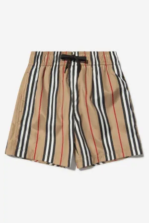 Burberry Boys Check Branded Swim Shorts