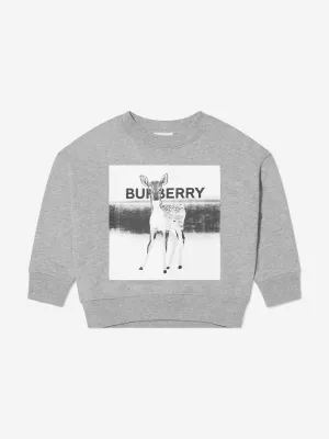 Burberry Boys Cotton Deer Print Sweatshirt