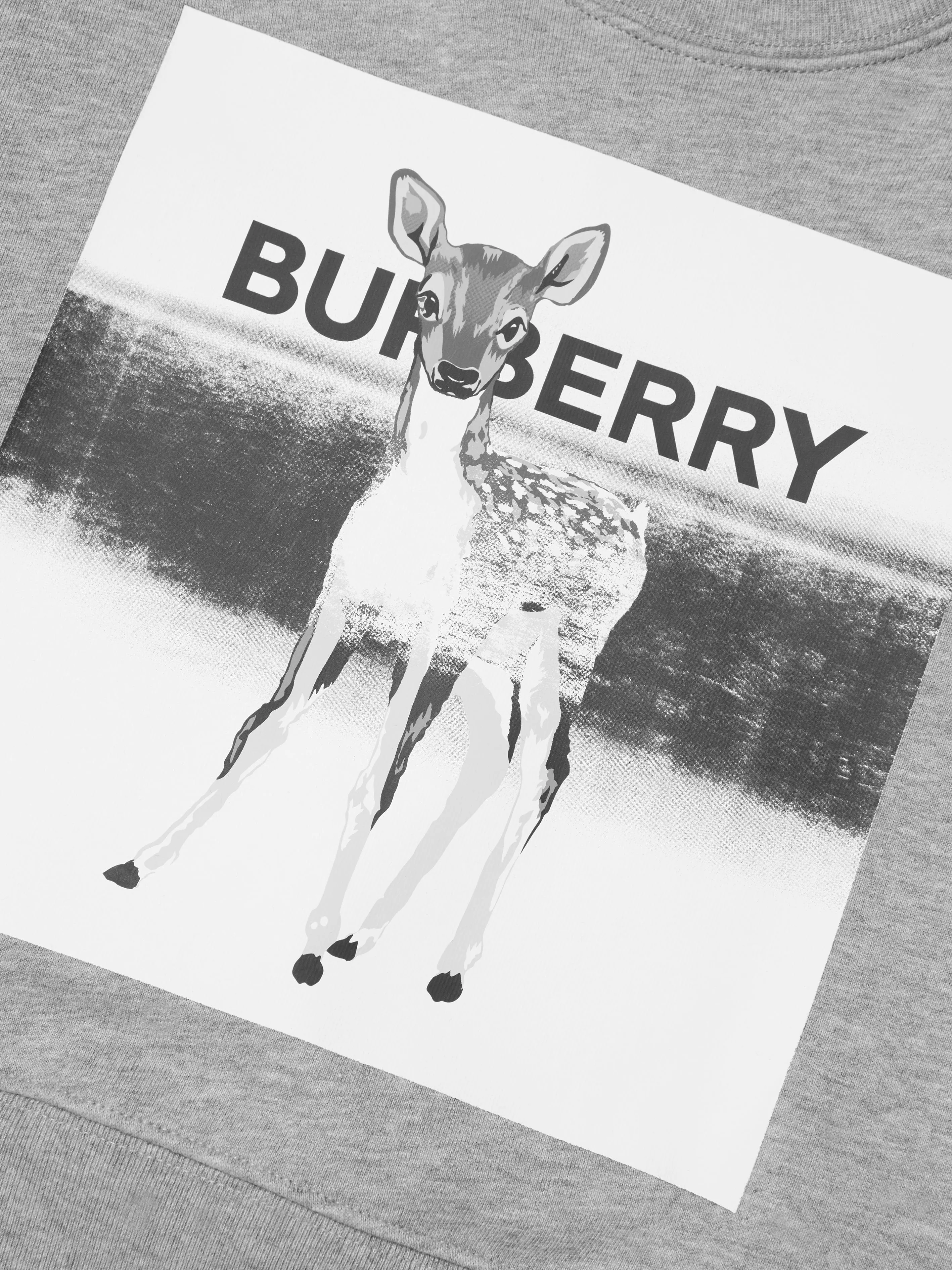 Burberry Boys Cotton Deer Print Sweatshirt