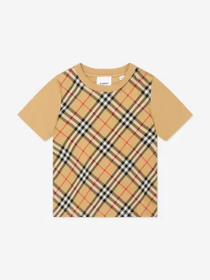 Burberry Boys Eli Check Print T-Shirt