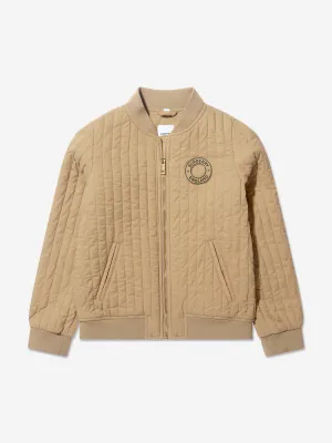 Burberry Boys Jago Zip Up Jacket In Beige