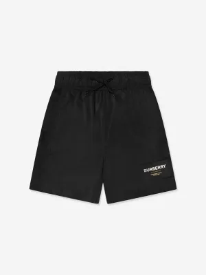 Burberry Boys Malcom Swim Shorts In Black