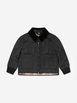 Burberry Boys Otis Long Coat in Black