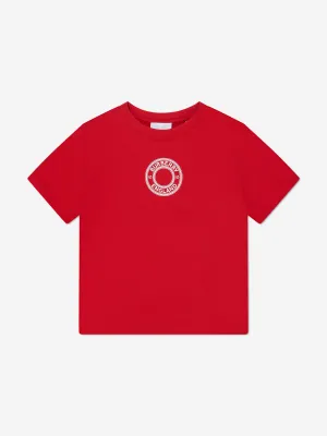 Burberry Boys Roundel T-Shirt In Red