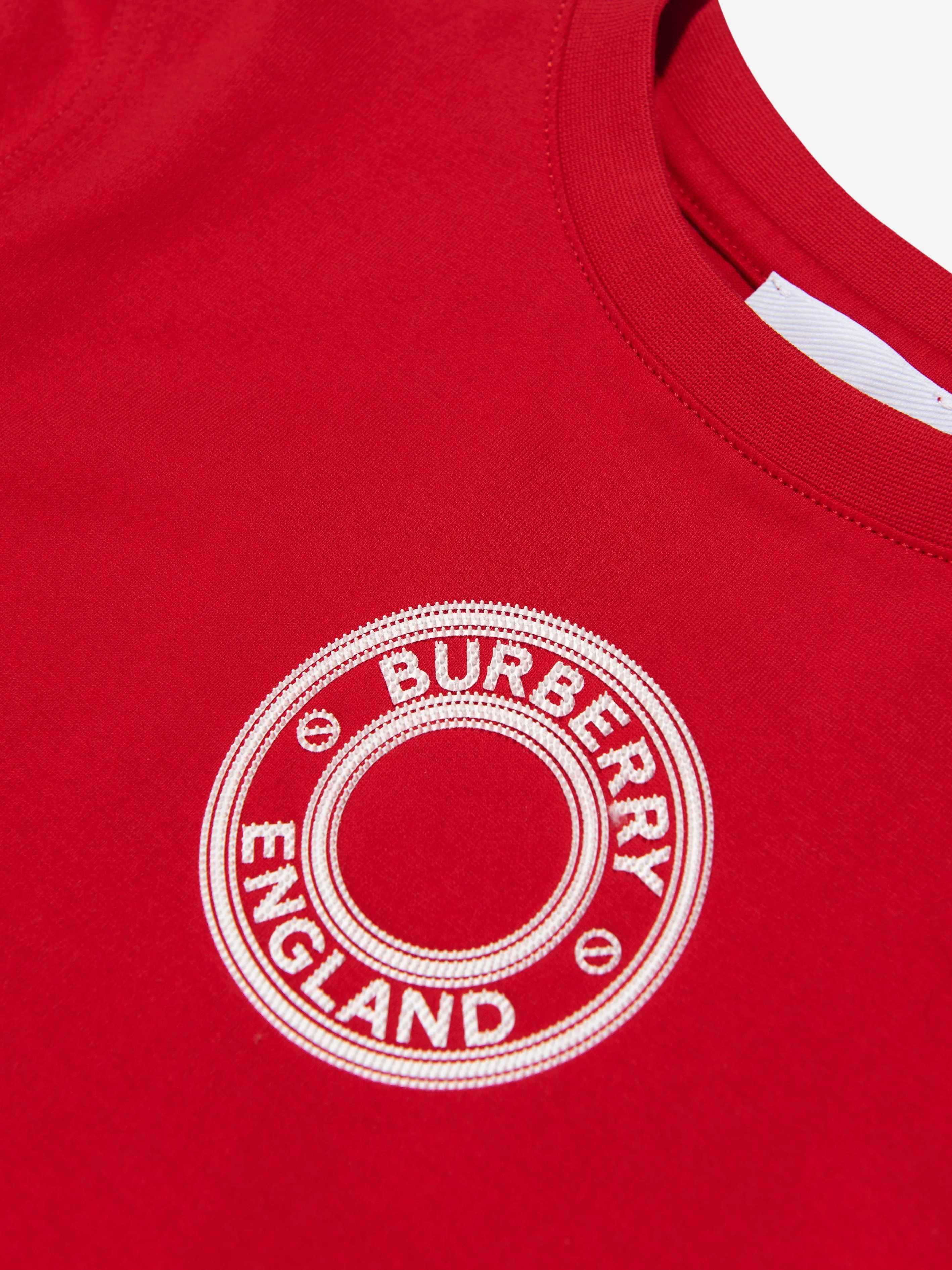 Burberry Boys Roundel T-Shirt In Red