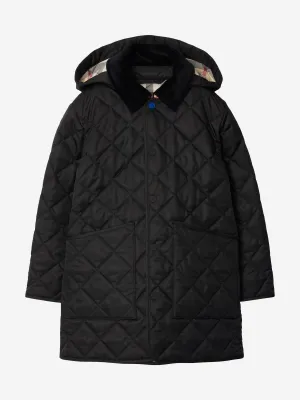 Burberry Boys Rowan Quilted Jacket in Black