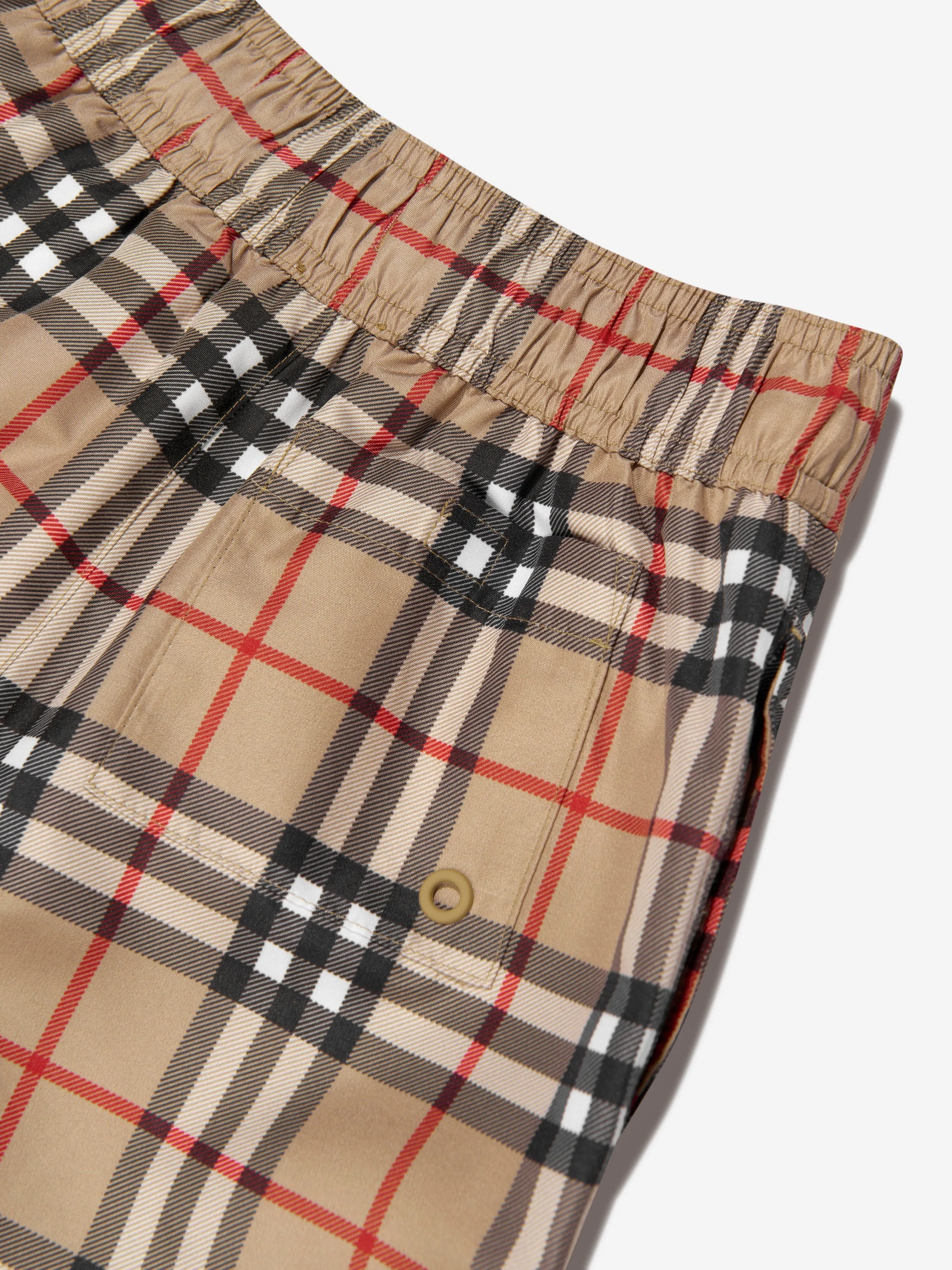 Burberry Boys Vintage Check Malcom Swim Shorts In Beige