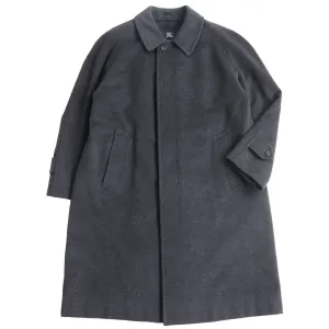 Burberry Cashmere Angora Wool Smock Coat Grey