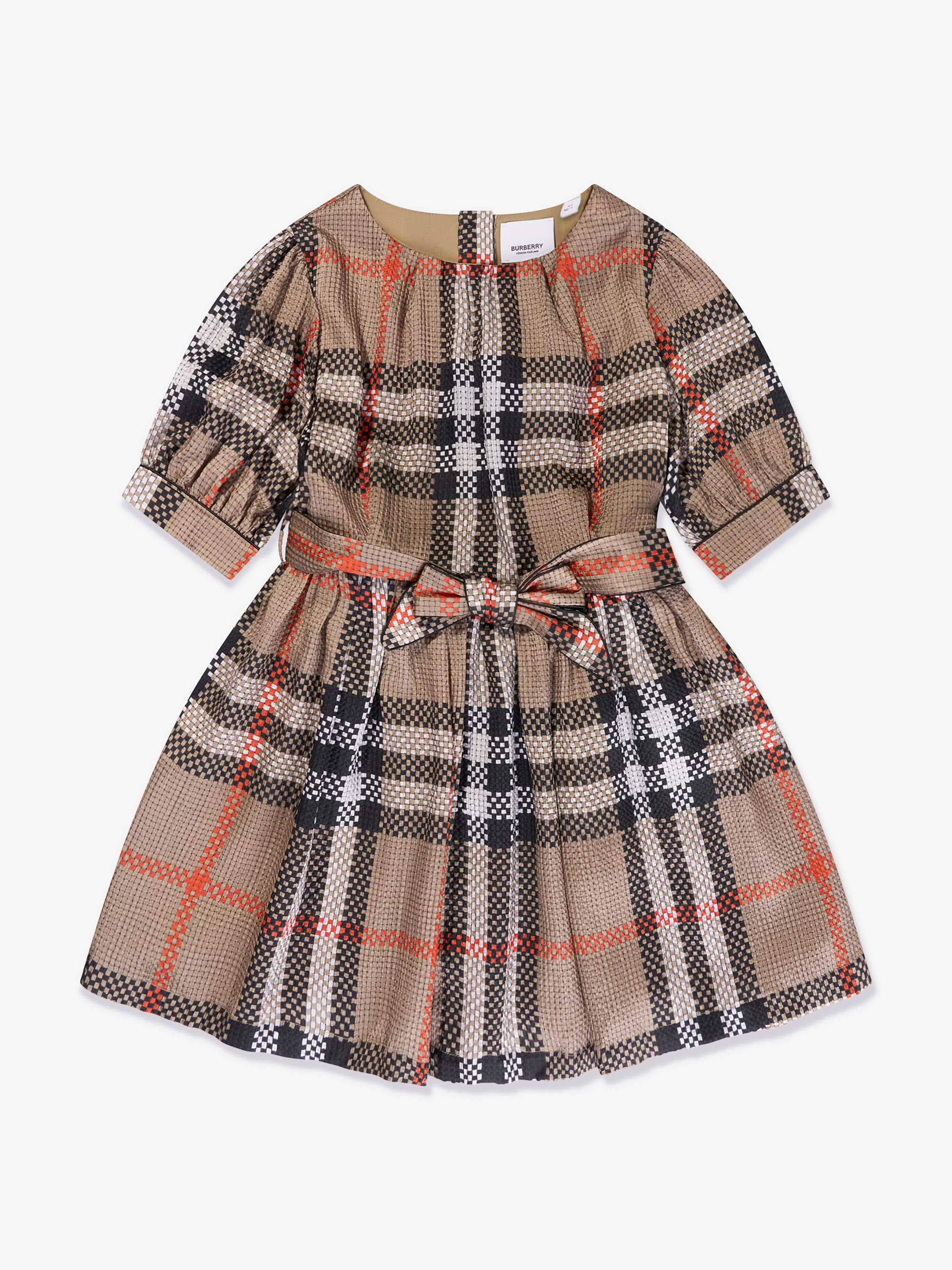 Burberry Girls Marva Check Dress in Archive Beige