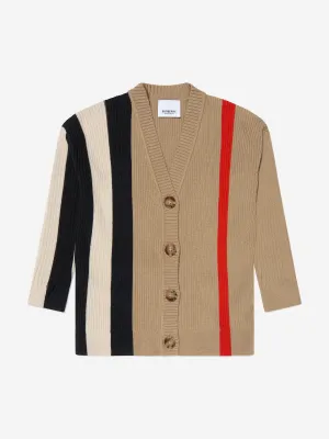 Burberry Girls Merino Wool Striped Daphnie Cardigan