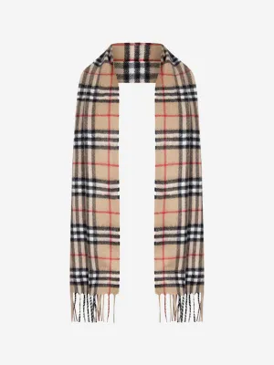 Burberry Kids Beige Vintage Check Cashmere Scarf