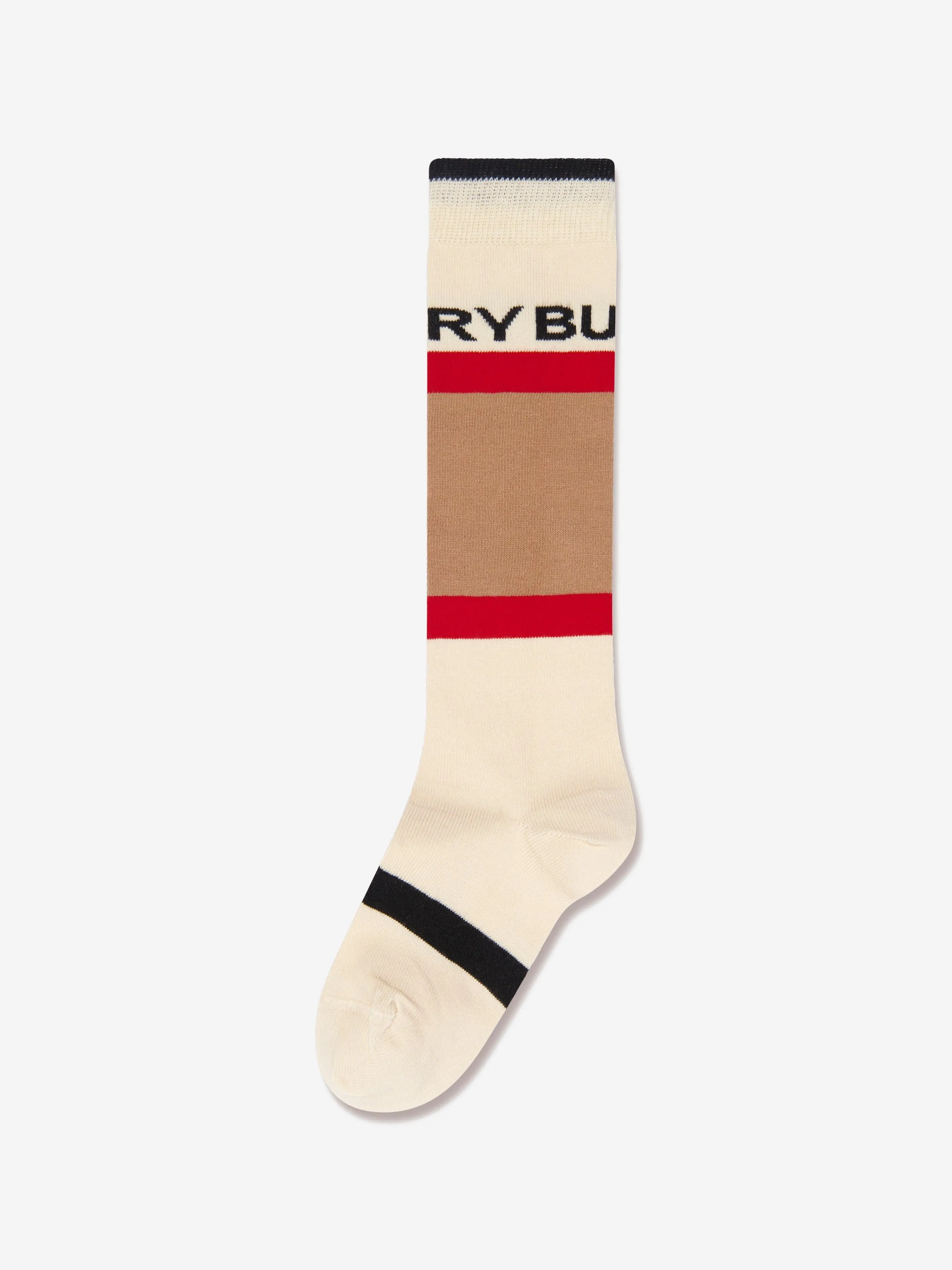 Burberry Kids Icon Text Socks In Multicolour