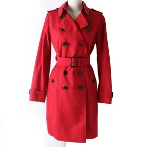 Burberry Nova Check Trench Coat Red Size 38