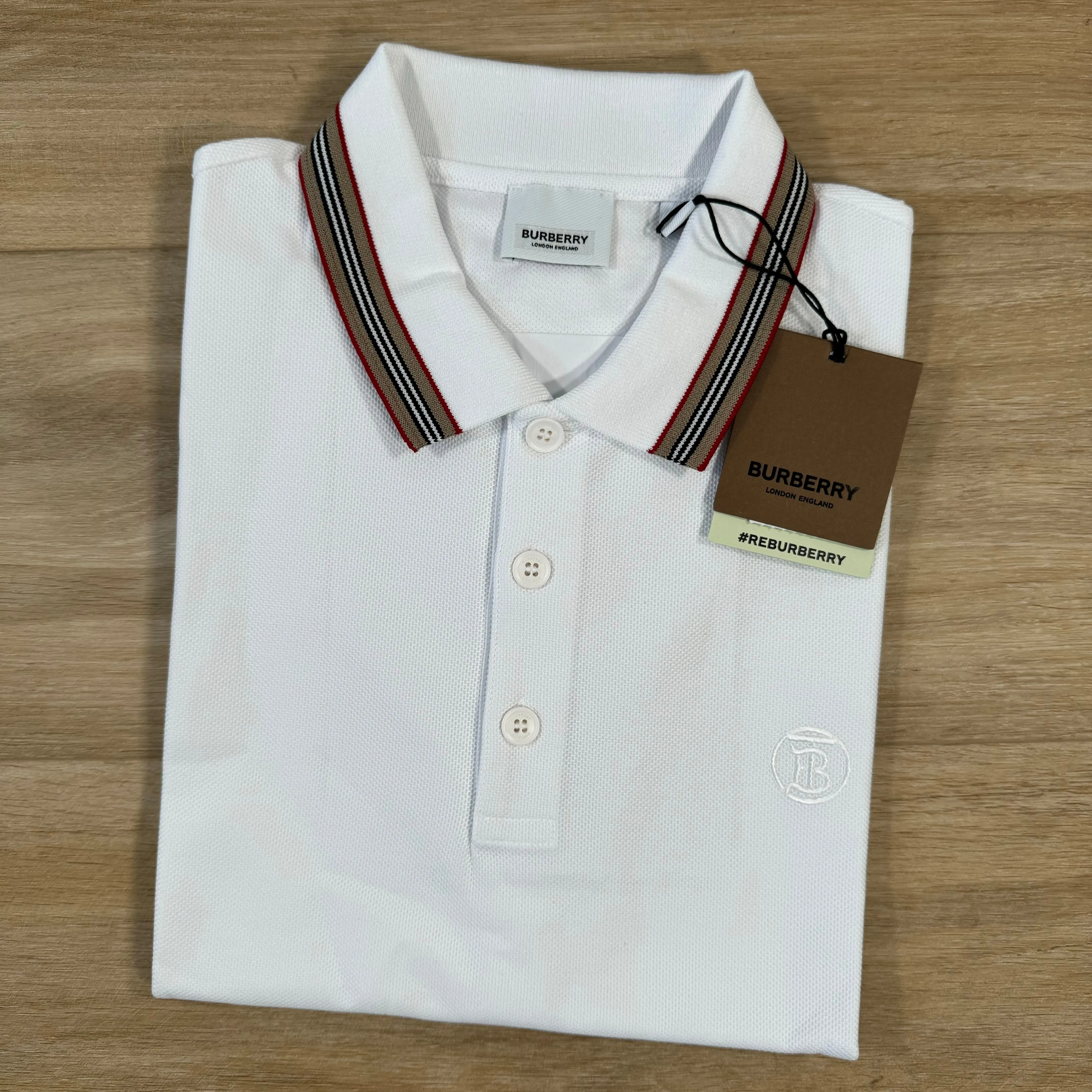 Burberry Pierson Polo Shirt in White