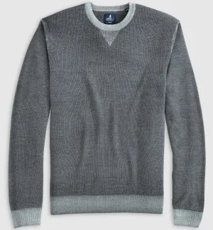 Burgess Garment-Dyed Crewneck Sweater in Dark and Stormy by Johnnie-O