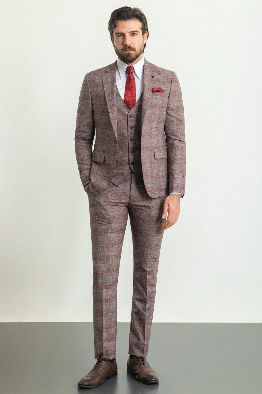 Burgundy 3-Piece Suit