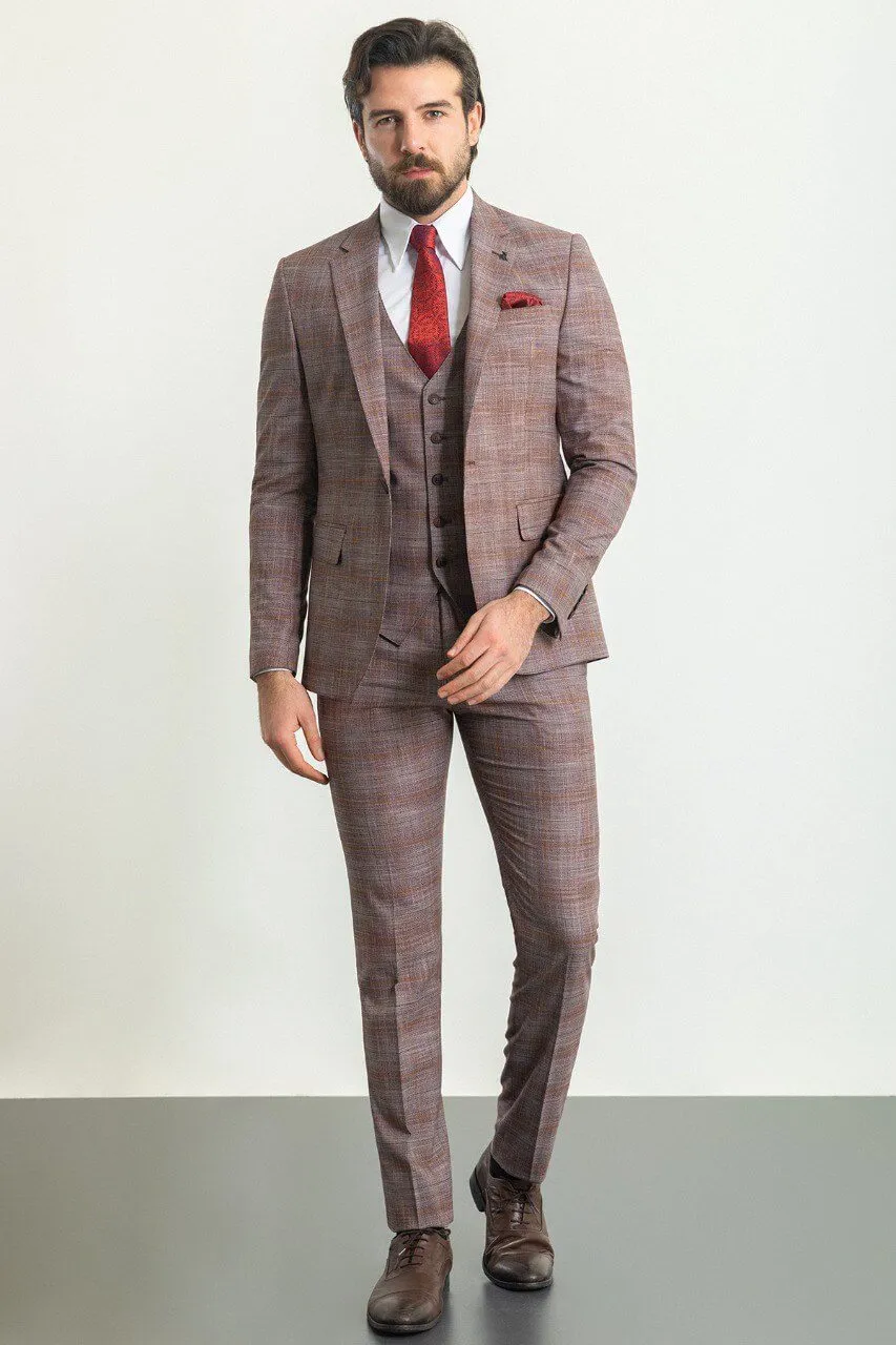 Burgundy 3-Piece Suit