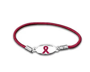 Burgundy Ribbon Stretch Bracelets