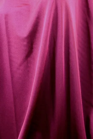 Burgundy Satin Spandex Fabric Sample