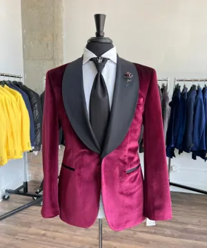 Burgundy Velvet Tuxedo