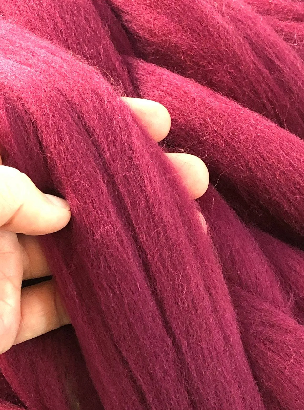 Burgundy Wine Wool Roving