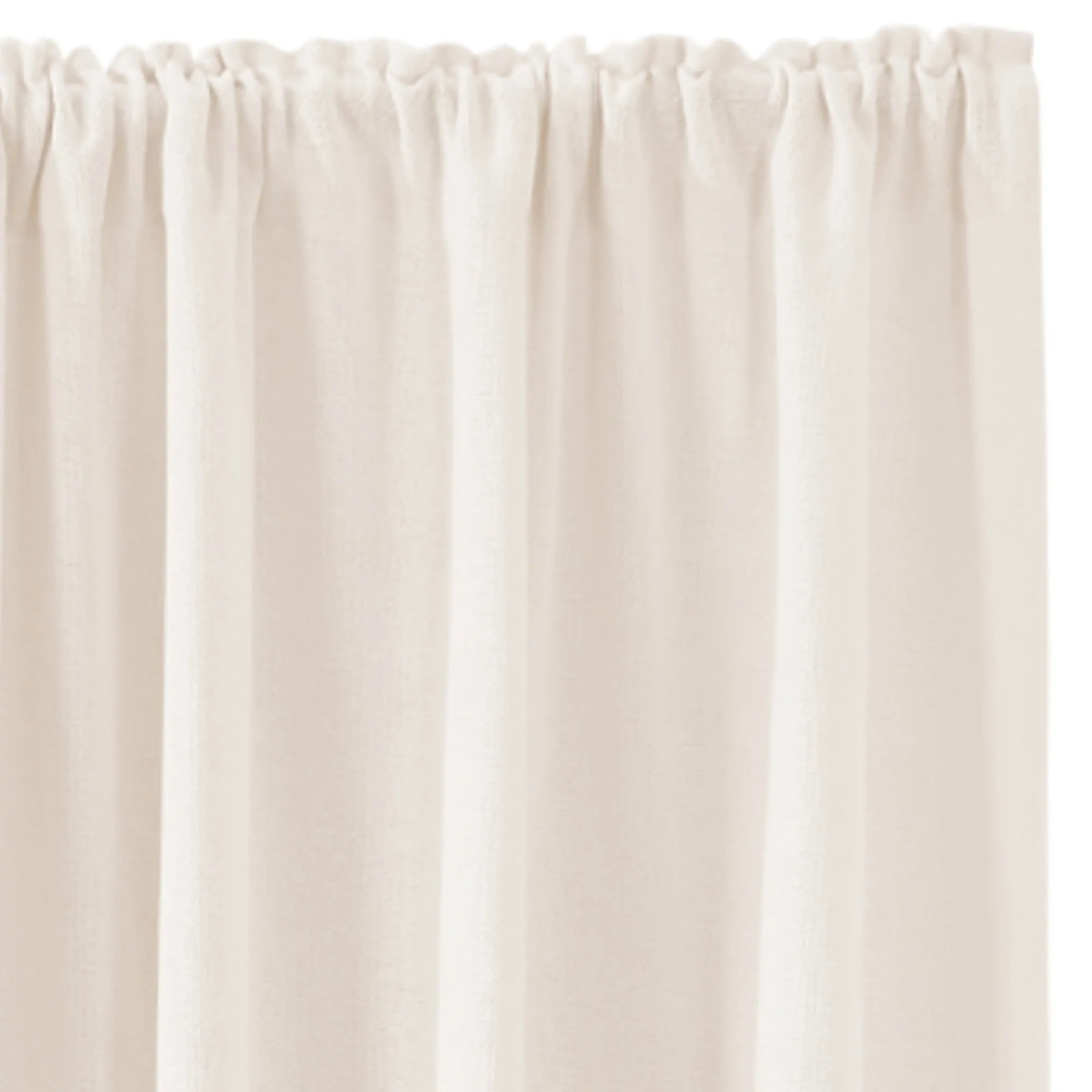 Burlap Antique White Single Panel Curtain 96"