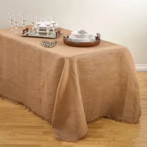 Burlap Tablecloth: Natural / 90"x120"