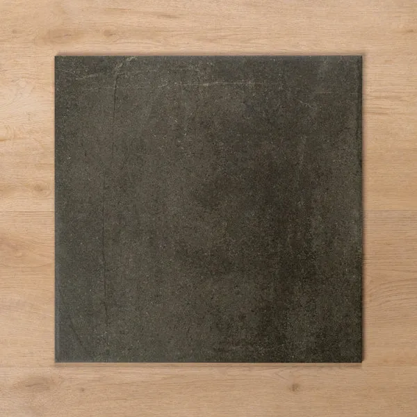 Burleigh Charcoal Matt Cushioned Edge Porcelain Tile 450x450mm