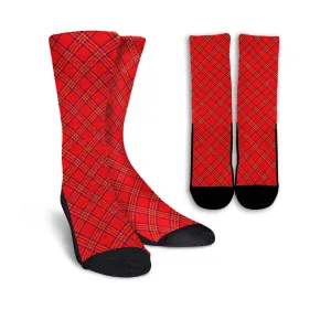 Burnett Modern Tartan Crew Socks Cross Tartan Style