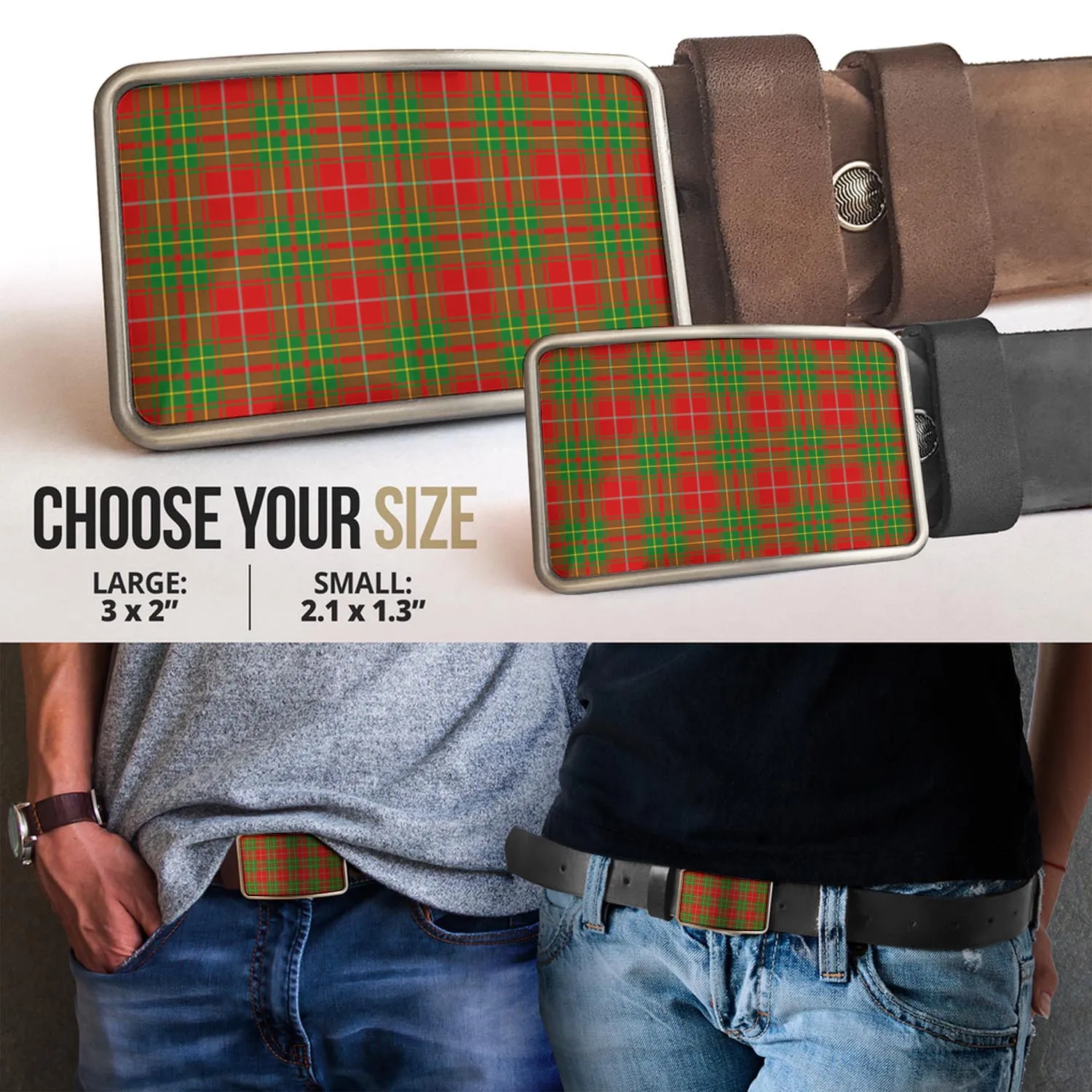 Burnett Tartan Belt Buckles