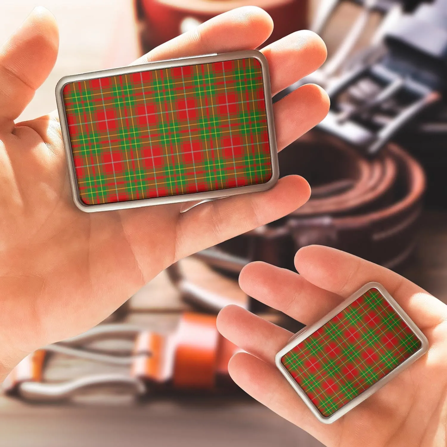 Burnett Tartan Belt Buckles