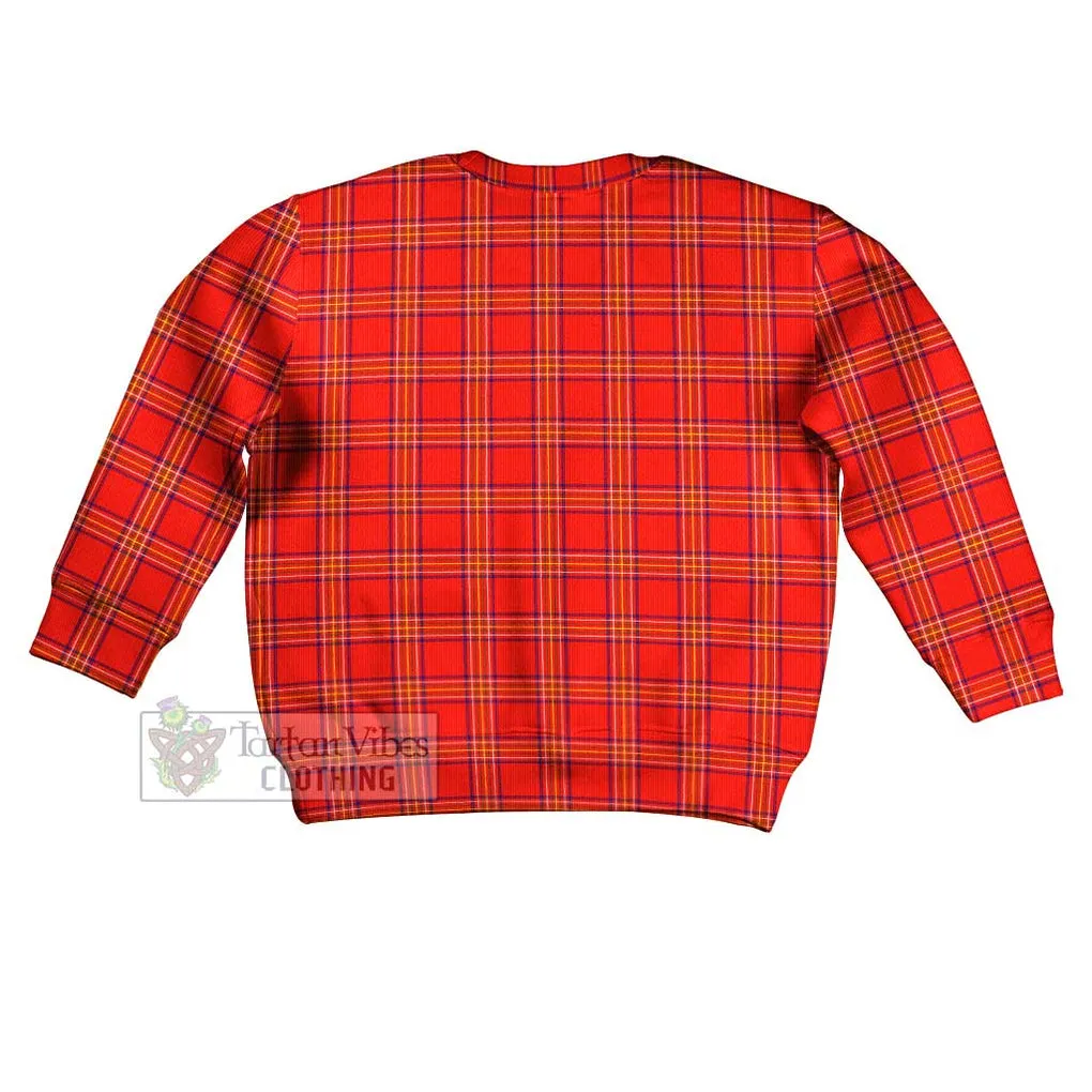 Burnett Tartan Kid Ugly Sweater with Family Crest