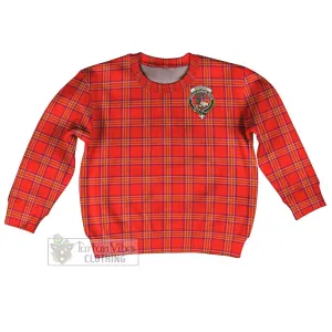 Burnett Tartan Kid Ugly Sweater with Family Crest