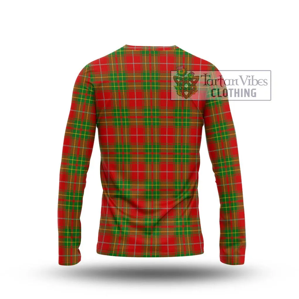 Burnett Tartan Long Sleeve T-Shirt with Family Crest DNA In Me Style