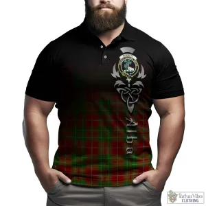 Burnett Tartan Polo Shirt Featuring Alba Gu Brath Family Crest Celtic Inspired