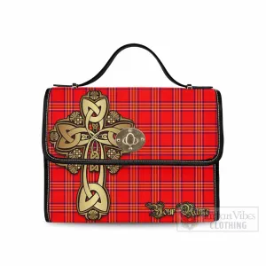 Burnett Tartan Waterproof Canvas Bag Golden Thistle Celtic Cross Style