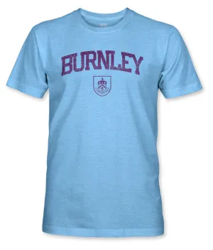 Burnley FC Athletic Wordmark Vintage Triblend T-Shirt - Sky Blue