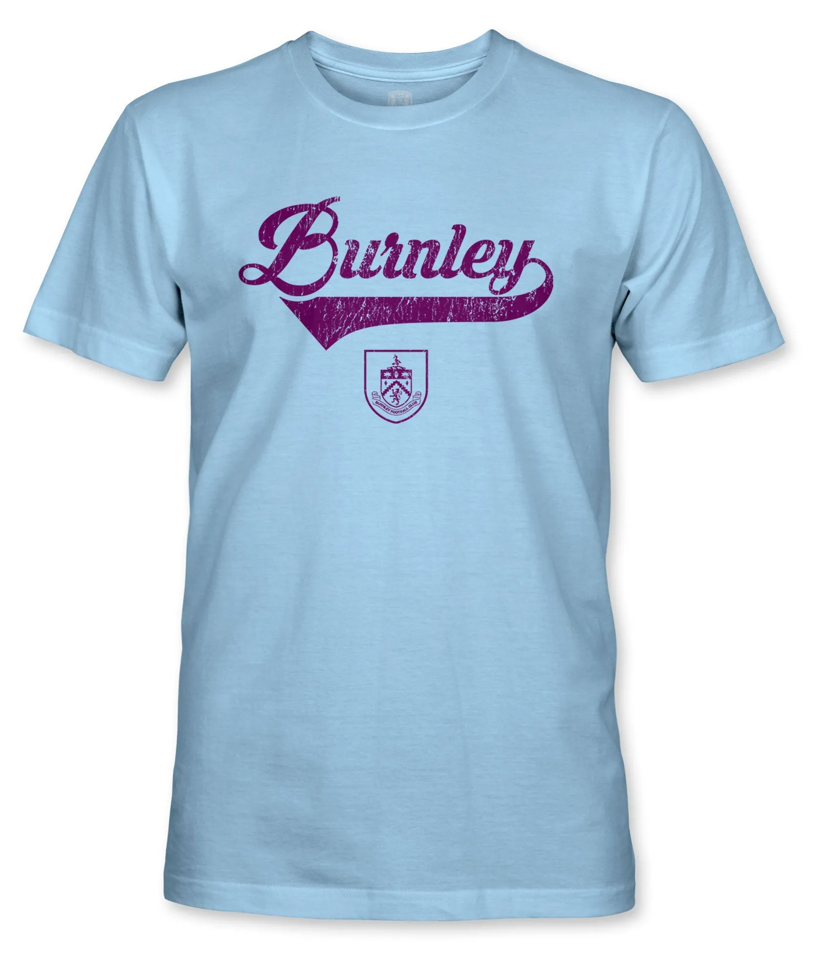 Burnley FC Script Cotton T-Shirt - Sky Blue