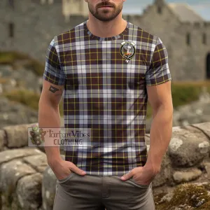 Burns Battalion Weathered Tartan Cotton T-Shirt with Family Crest