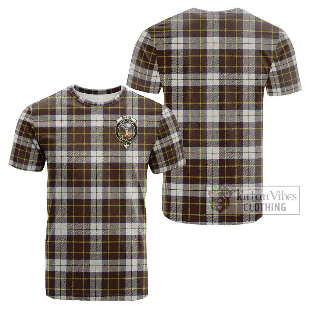 Burns Battalion Weathered Tartan Cotton T-Shirt with Family Crest