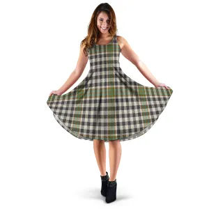 Burns Check Tartan Sleeveless Midi Womens Dress