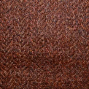 Burnt Orange Herringbone Shetland Tweed