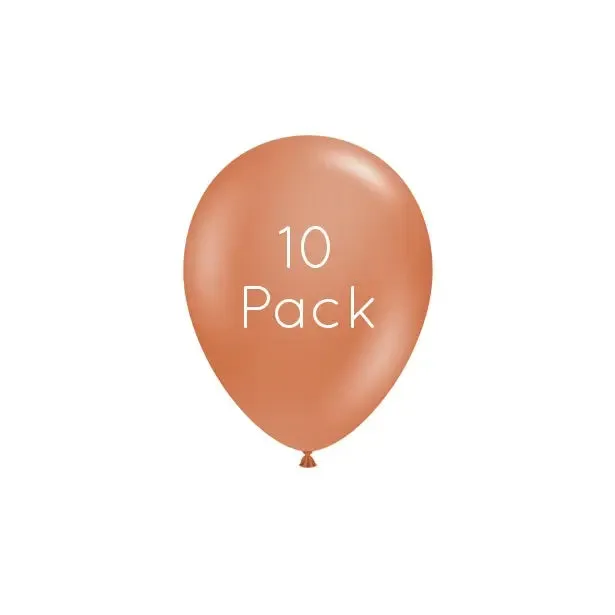 Burnt Orange Mini Balloons - 10 Pkt