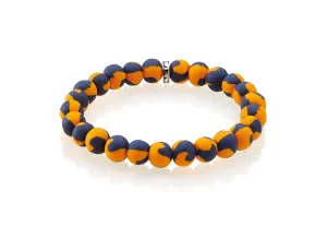 Burnt Orange-Navy Game Day Bracelet