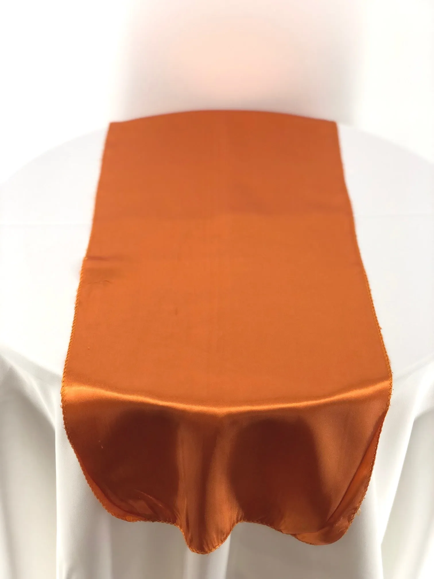 Burnt Orange Satin Table Runners