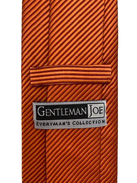 Burnt Orange Striped Men's Tie