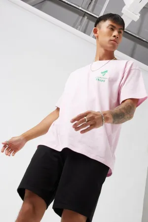 Burton Pink Ibiza Print Mens T-Shirt